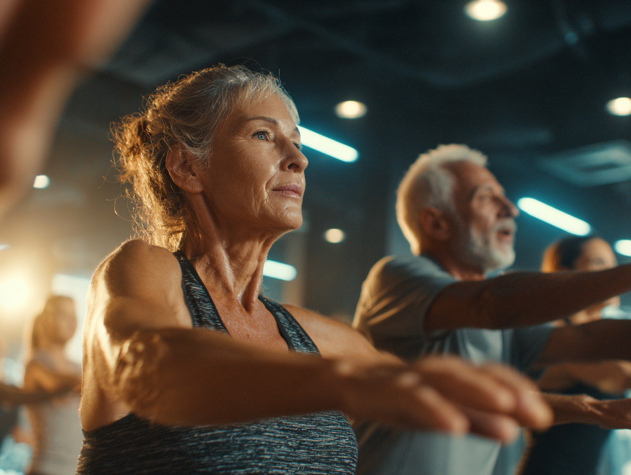 Активні люди різного віку займаються фітнесом